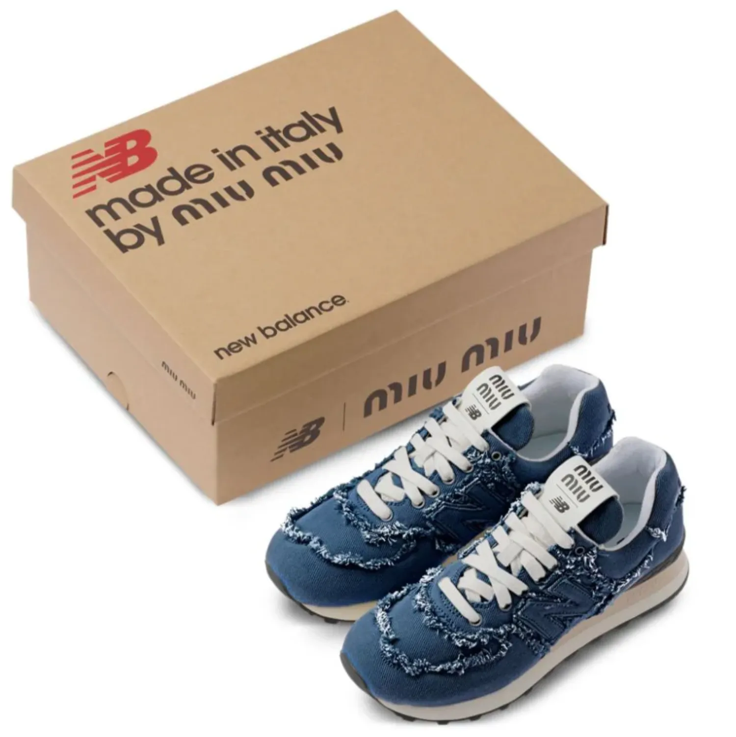 574 DENIM SNEAKERS - BLUE
