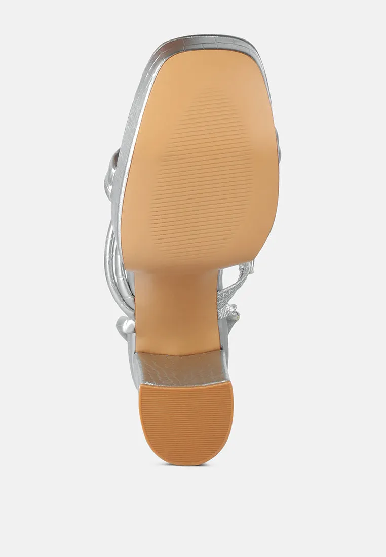 beam tips strappy chunky platform high heel sandals