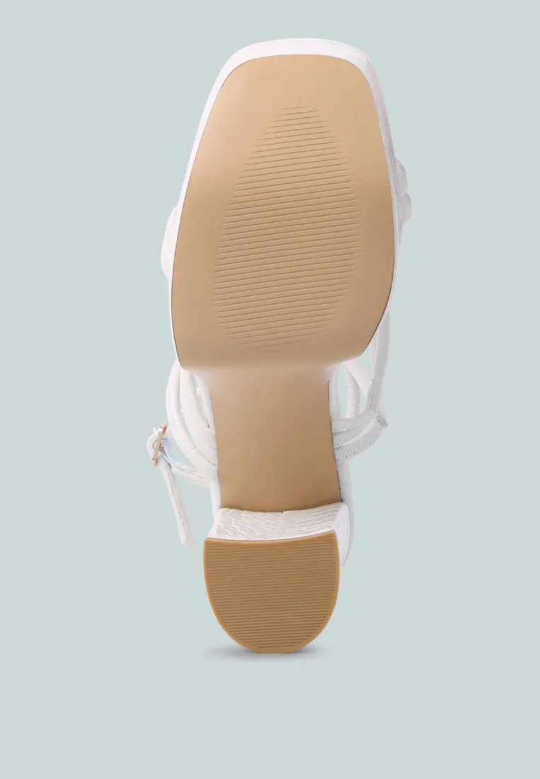 beam tips strappy chunky platform high heel sandals