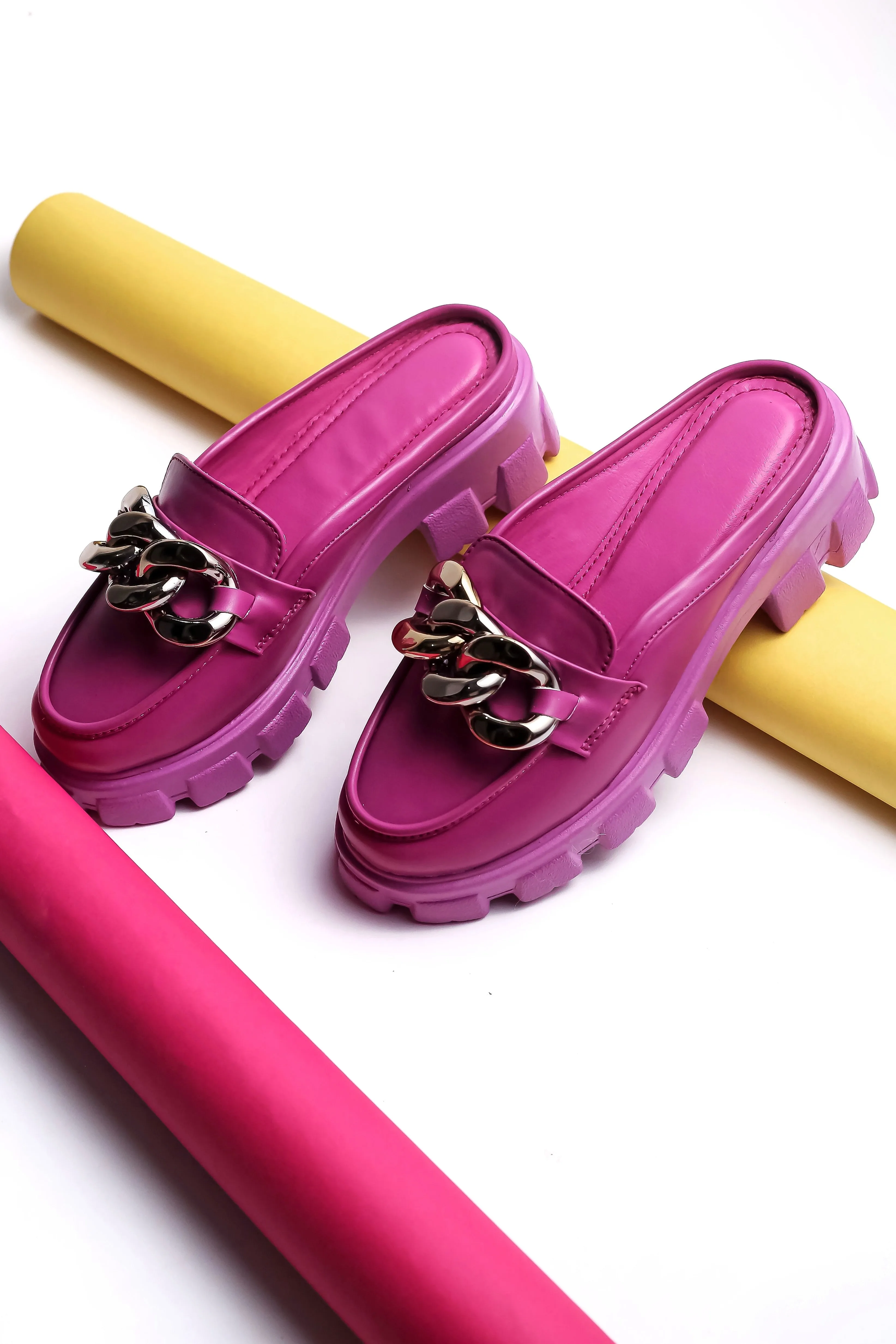 Brauch Pink Embellished Slip-on Loafer Shoe