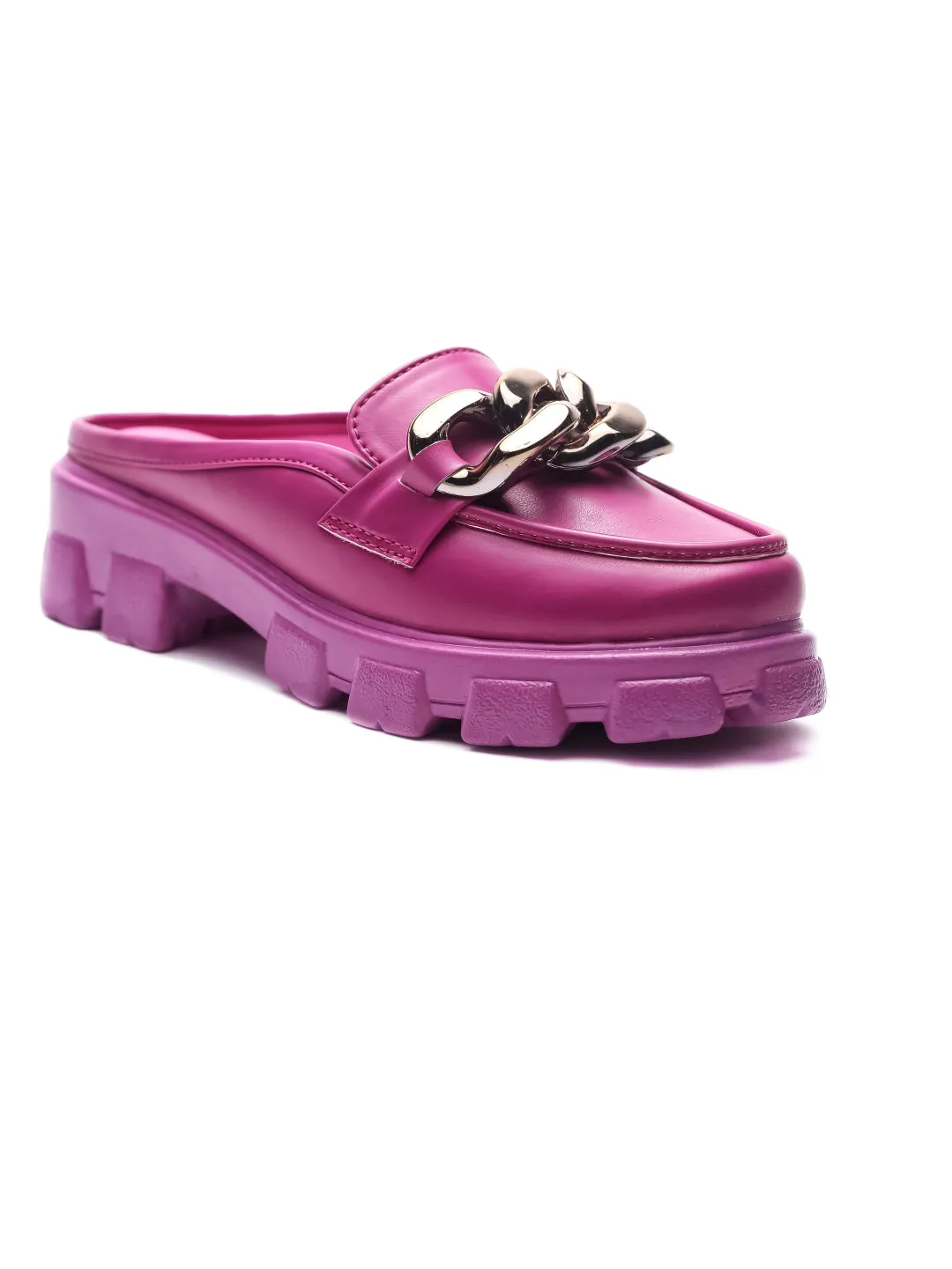 Brauch Pink Embellished Slip-on Loafer Shoe