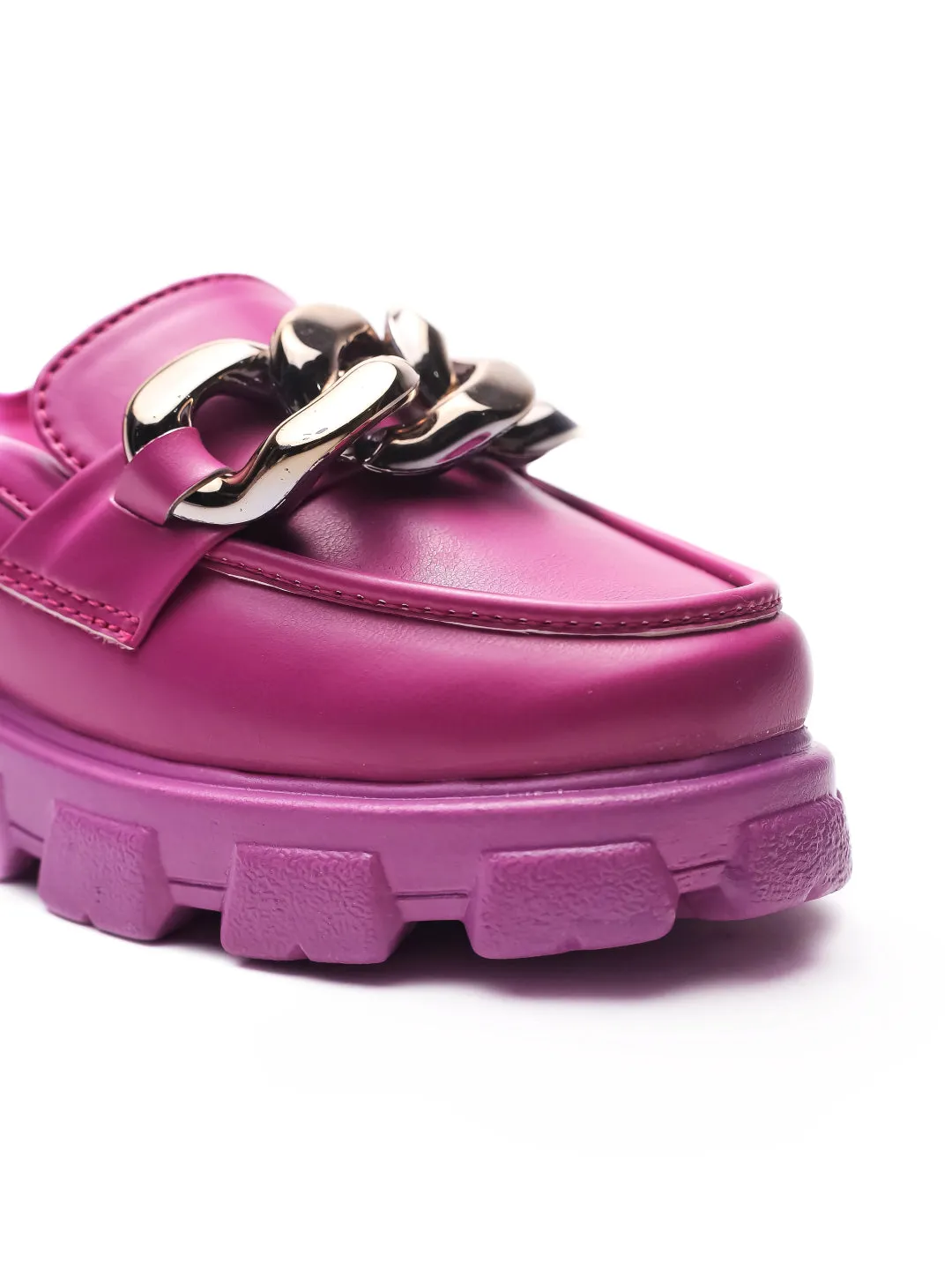 Brauch Pink Embellished Slip-on Loafer Shoe