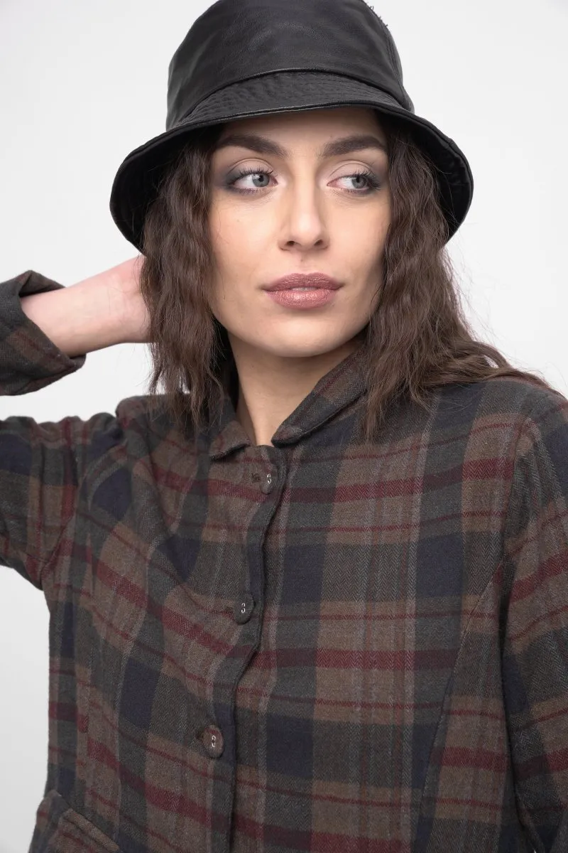 Cotton Plaid Cropped Jacket