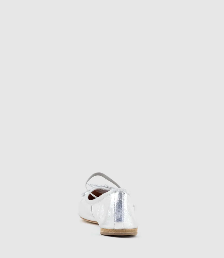EDEN Ballet with Elastic Strap in Silver