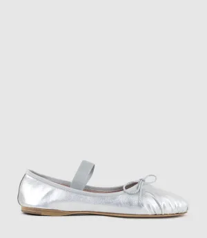 EDEN Ballet with Elastic Strap in Silver
