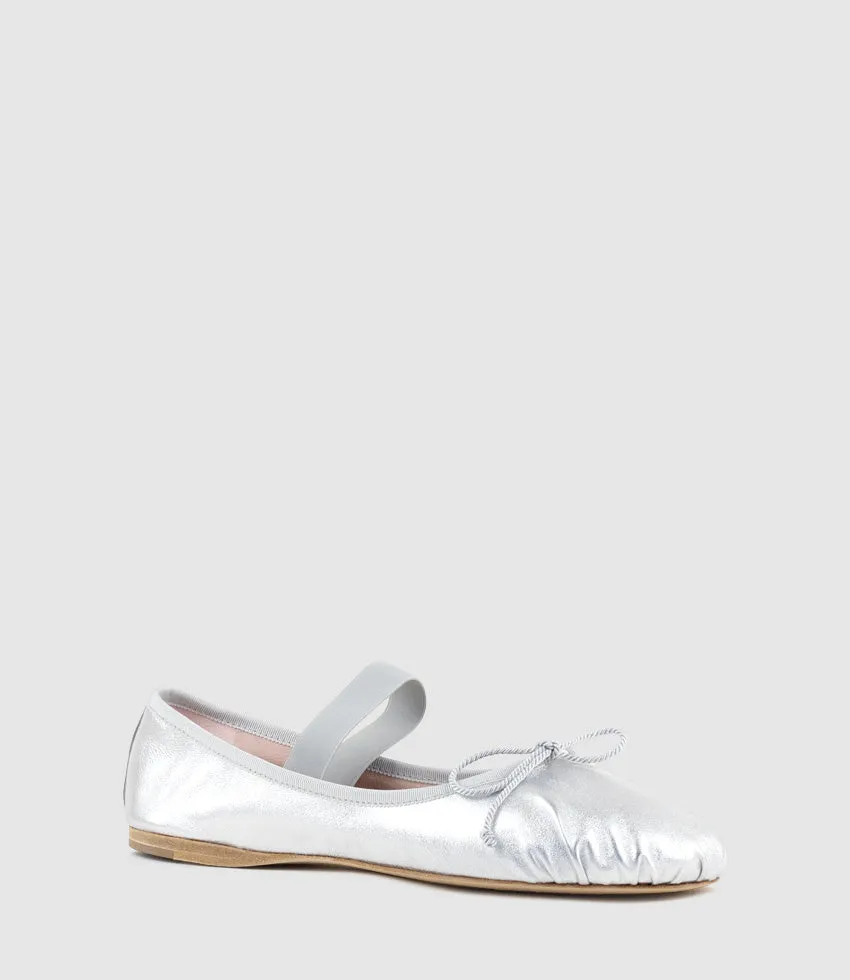 EDEN Ballet with Elastic Strap in Silver