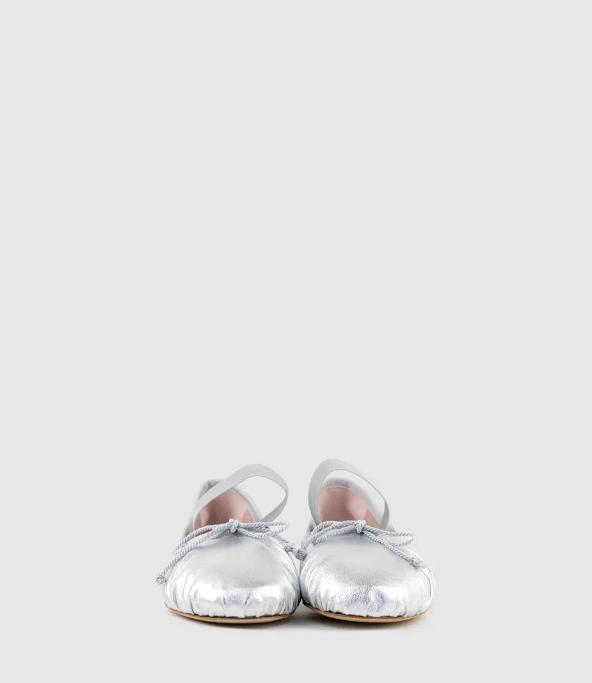 EDEN Ballet with Elastic Strap in Silver