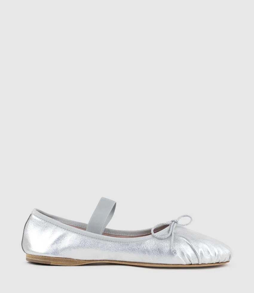 EDEN Ballet with Elastic Strap in Silver