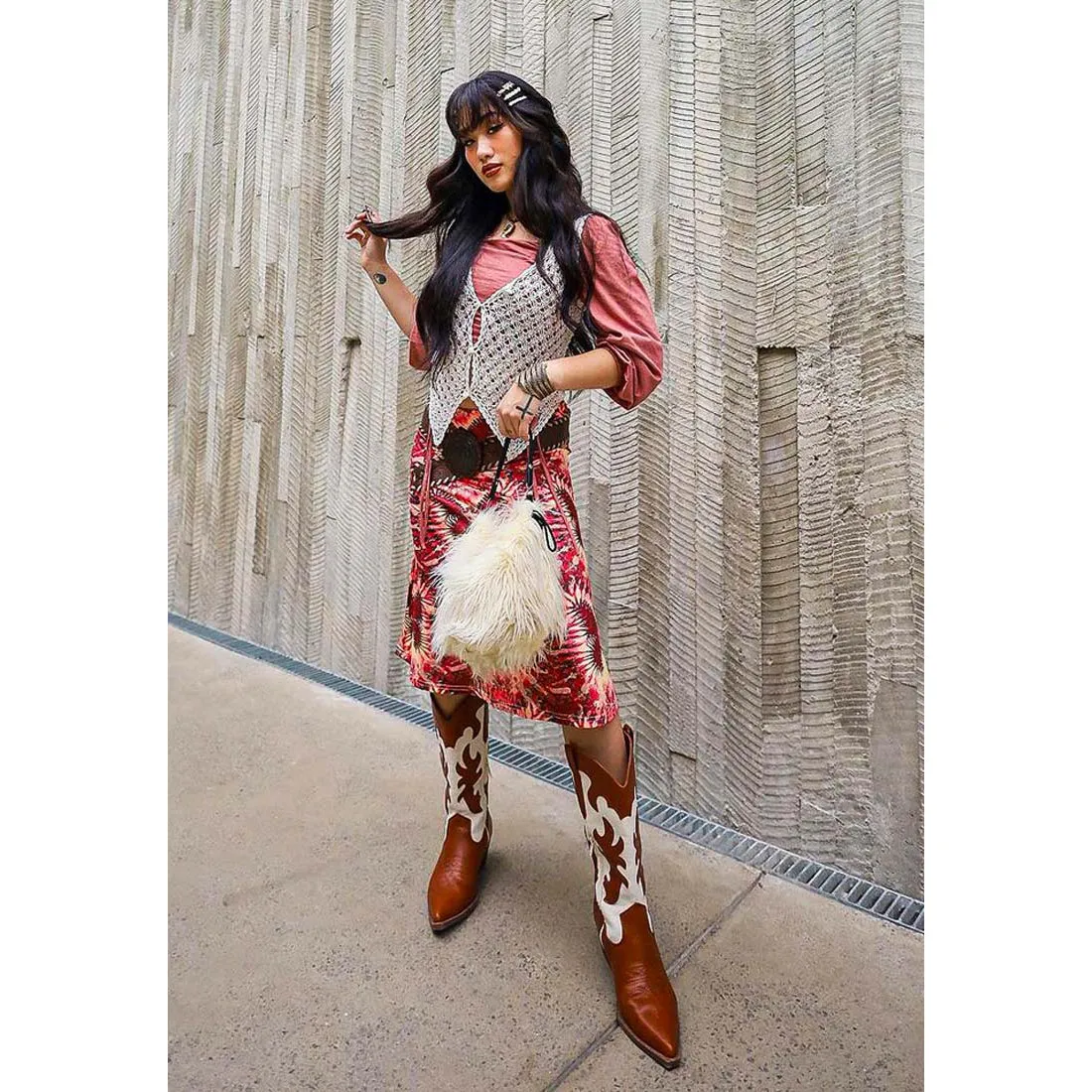 Fallon Patchwork Cowboy Boots