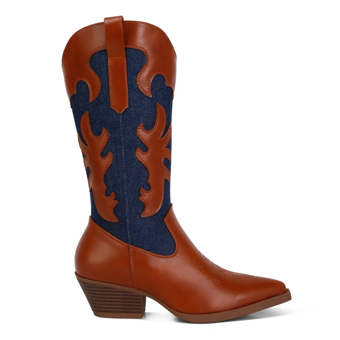 Fallon Patchwork Cowboy Boots