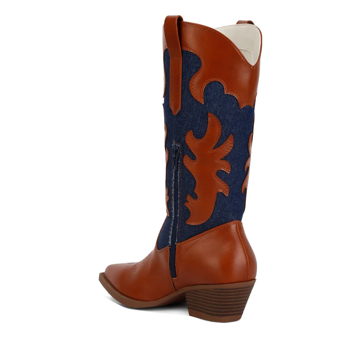 Fallon Patchwork Cowboy Boots