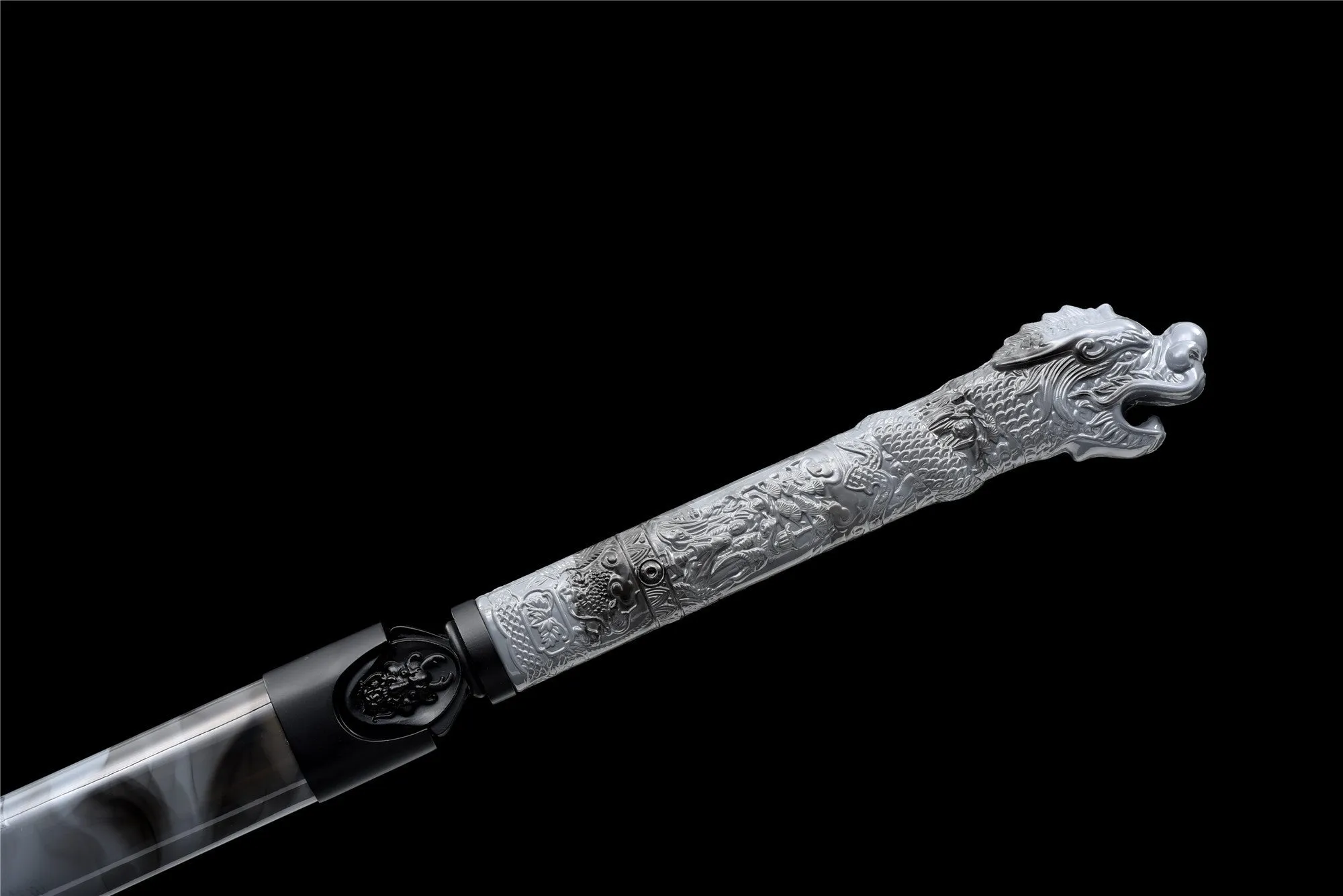 Handmade High manganese steel Chinese Sword With Dragon Head#1356