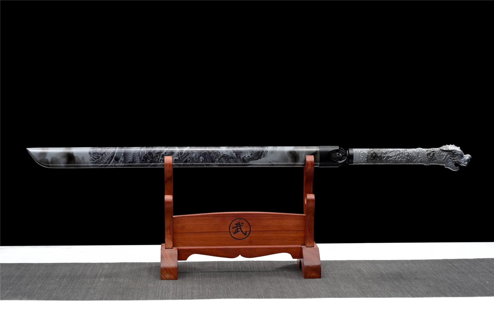 Handmade High manganese steel Chinese Sword With Dragon Head#1356