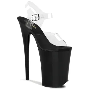 Infinity-908 Clear/Black, 9" Heel