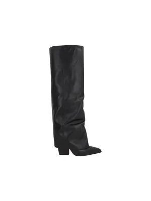Jane Smooth Leather Fold-Over Boots