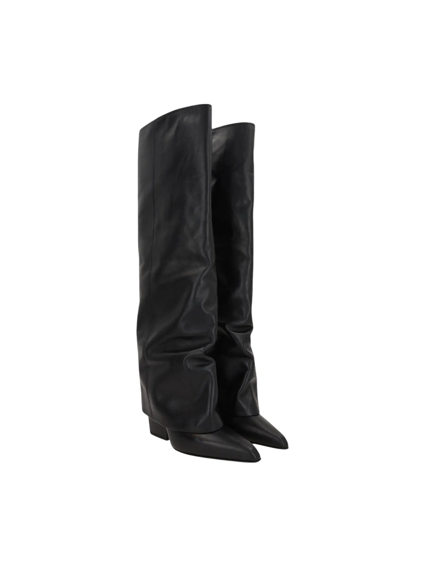 Jane Smooth Leather Fold-Over Boots
