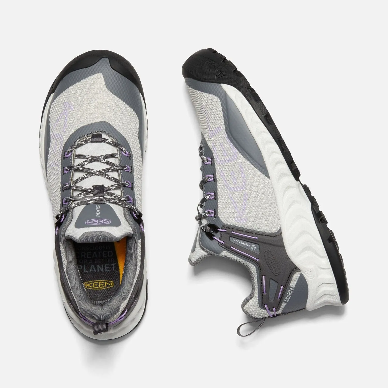 Keen Women's Nxis Evo Waterproof Shoes- Steel Grey/ English Lavender