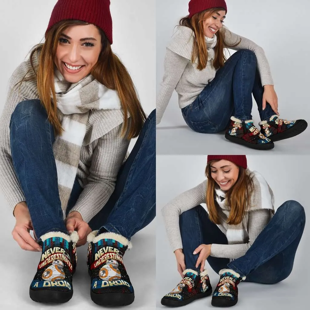 Never Underestimate a Droid Winter Nylon Slip-on Sneakers