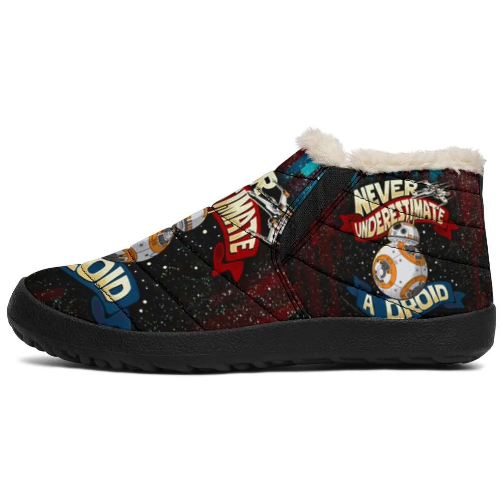Never Underestimate a Droid Winter Nylon Slip-on Sneakers