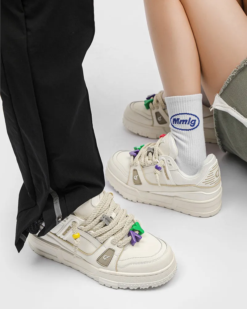 Niceprimes High Street Premium White Couple Sneakers