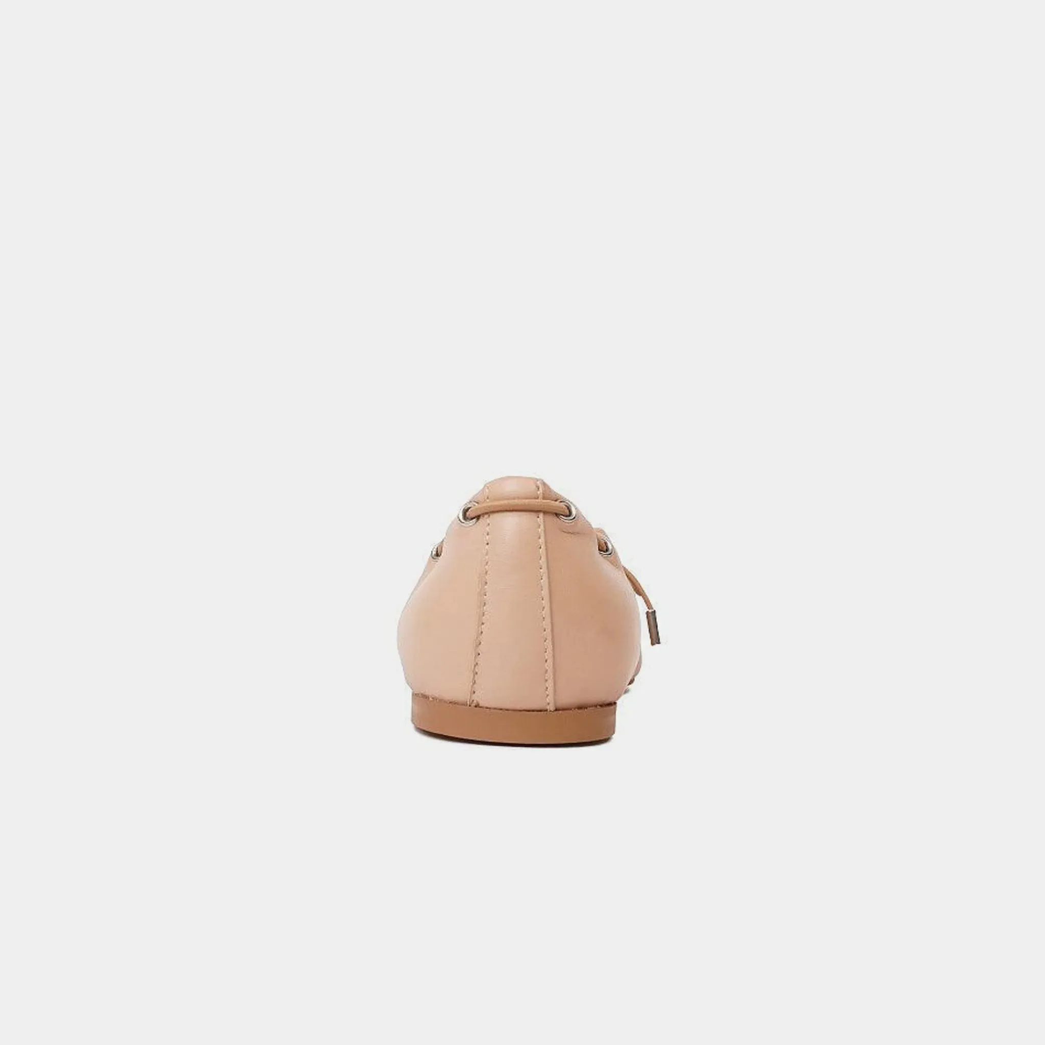 Niseya Nude Leather Ballet Flats