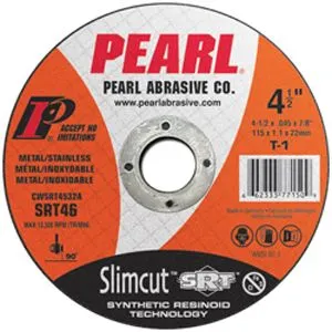 Pearl CWSRT0532A  -   5 X .045 X 7/8 Pearl Slimcut Srt Thin Cut-off Wheels, Type 1