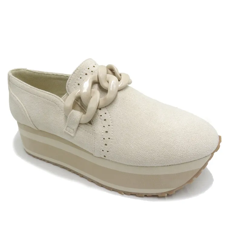 Pierre Dumas Women's Paloma-1 Platform Loafer - Ivory 82506-475