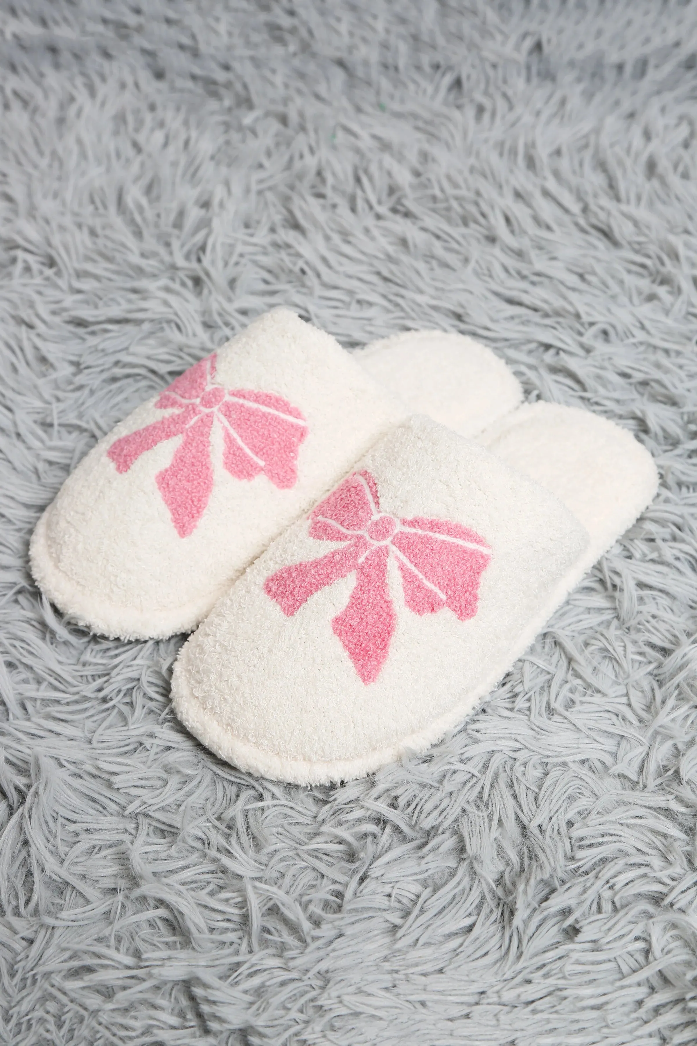 Pink Bow Slippers