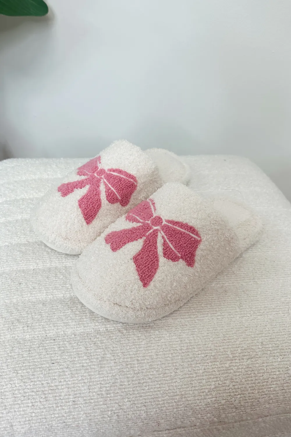 Pink Bow Slippers