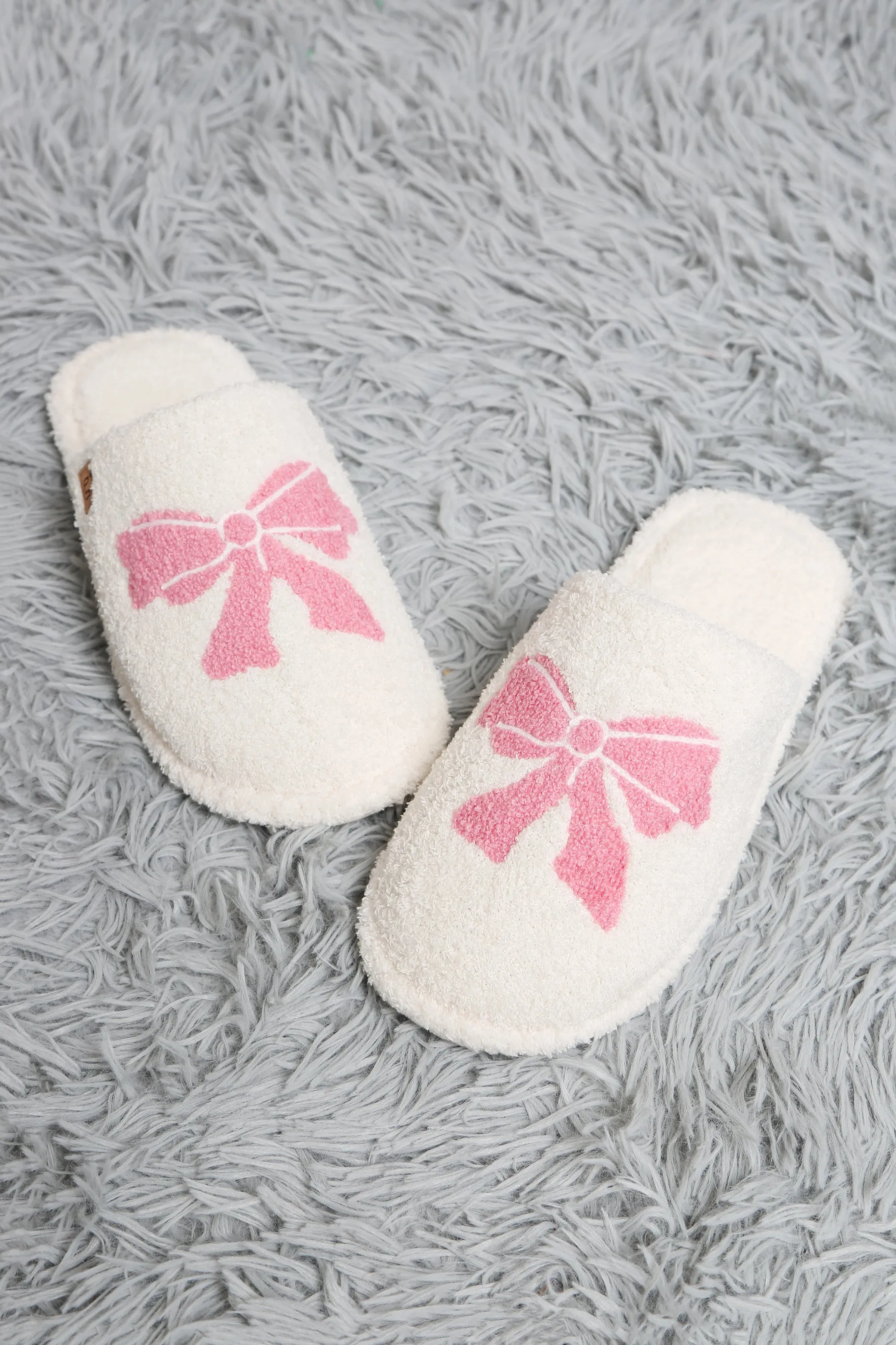 Pink Bow Slippers