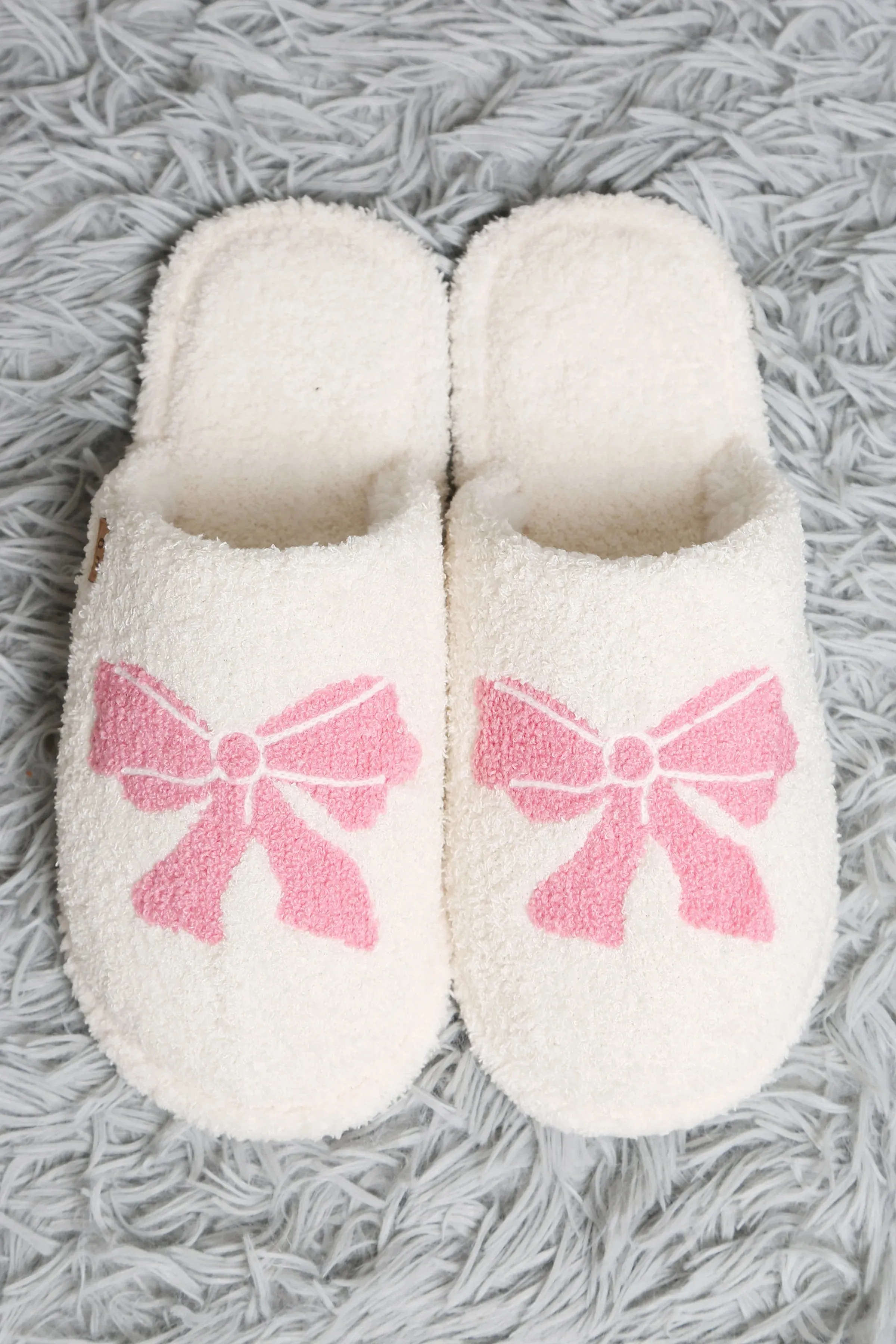 Pink Bow Slippers