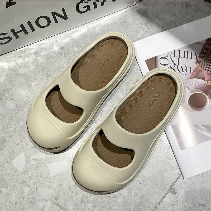 Platform Flat Slippers