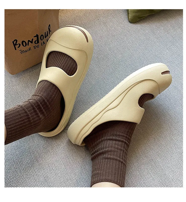 Platform Flat Slippers