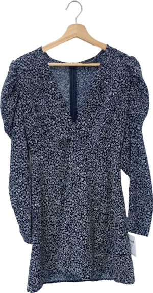PrettyLittleThing Navy Floral Mini Dress UK 10