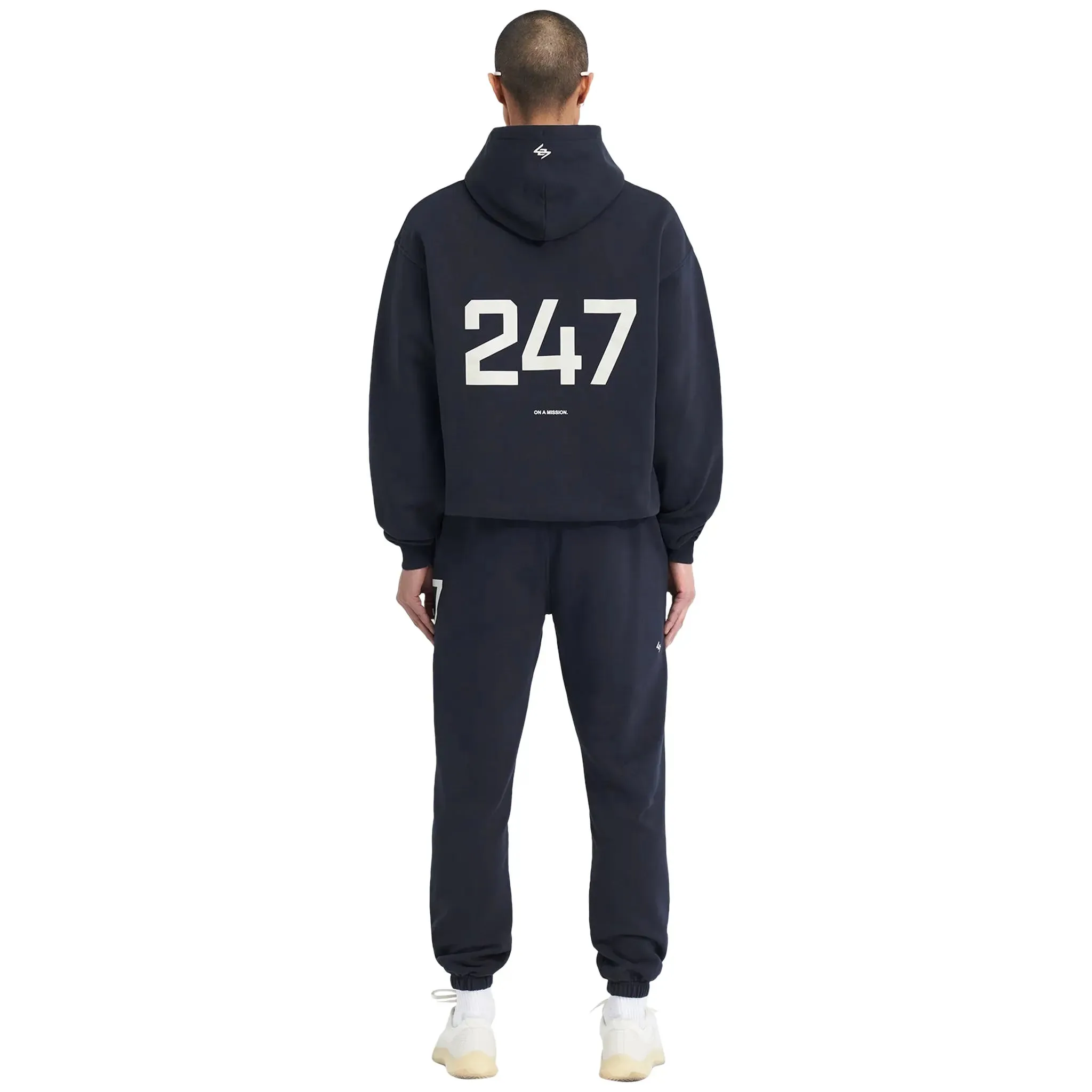 Represent 247 Oversized Navy Blue Hoodie