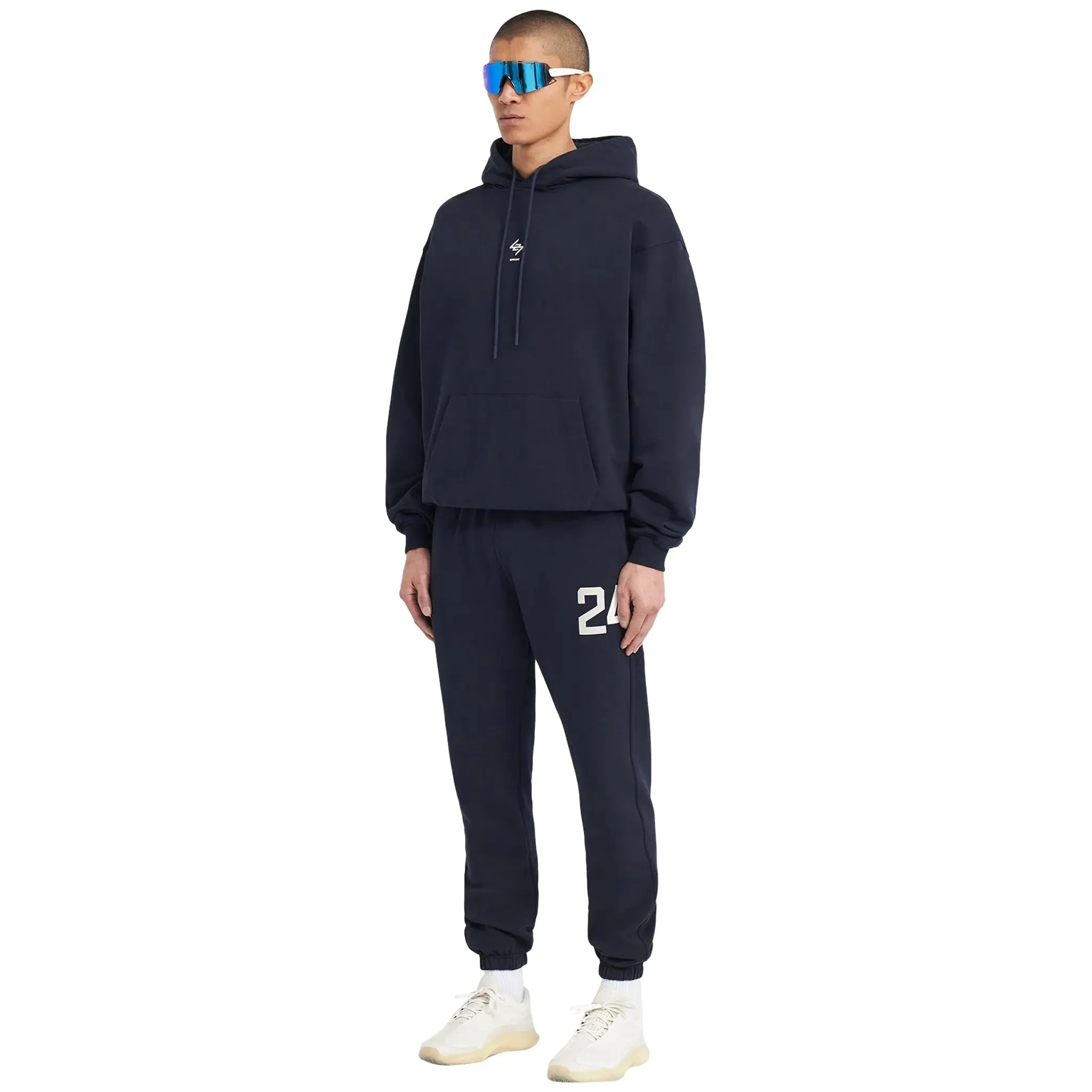 Represent 247 Oversized Navy Blue Hoodie