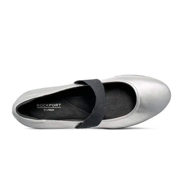 Rockport Women's Aver Mary Jane Ballet Flats Pewter W-AVER2 PEW060