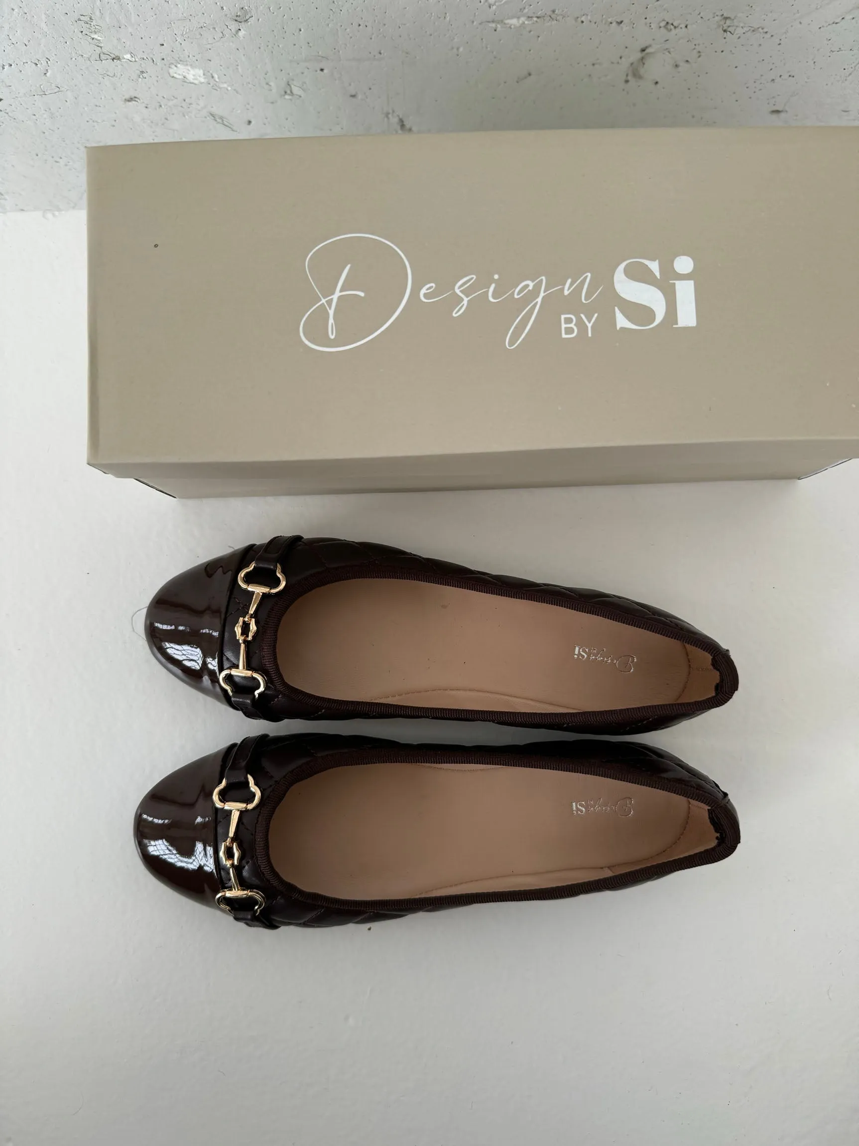 Ronda ballet flats with pattern - Brown