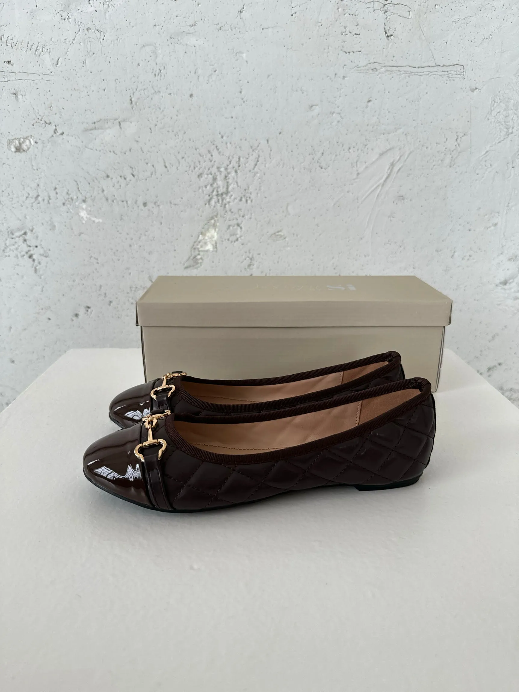 Ronda ballet flats with pattern - Brown