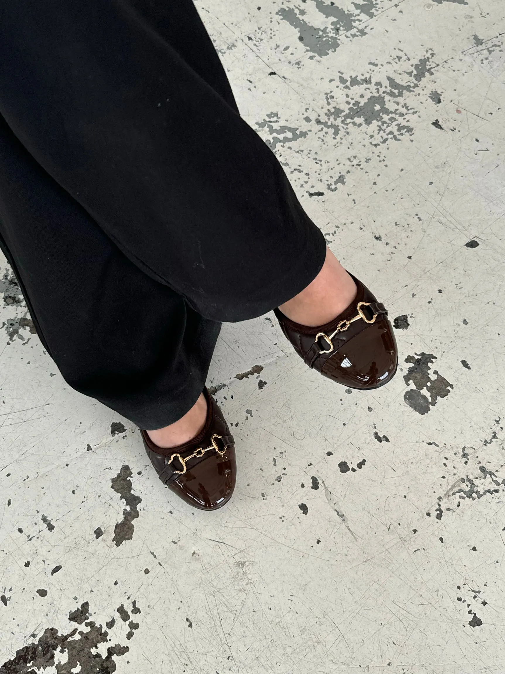 Ronda ballet flats with pattern - Brown