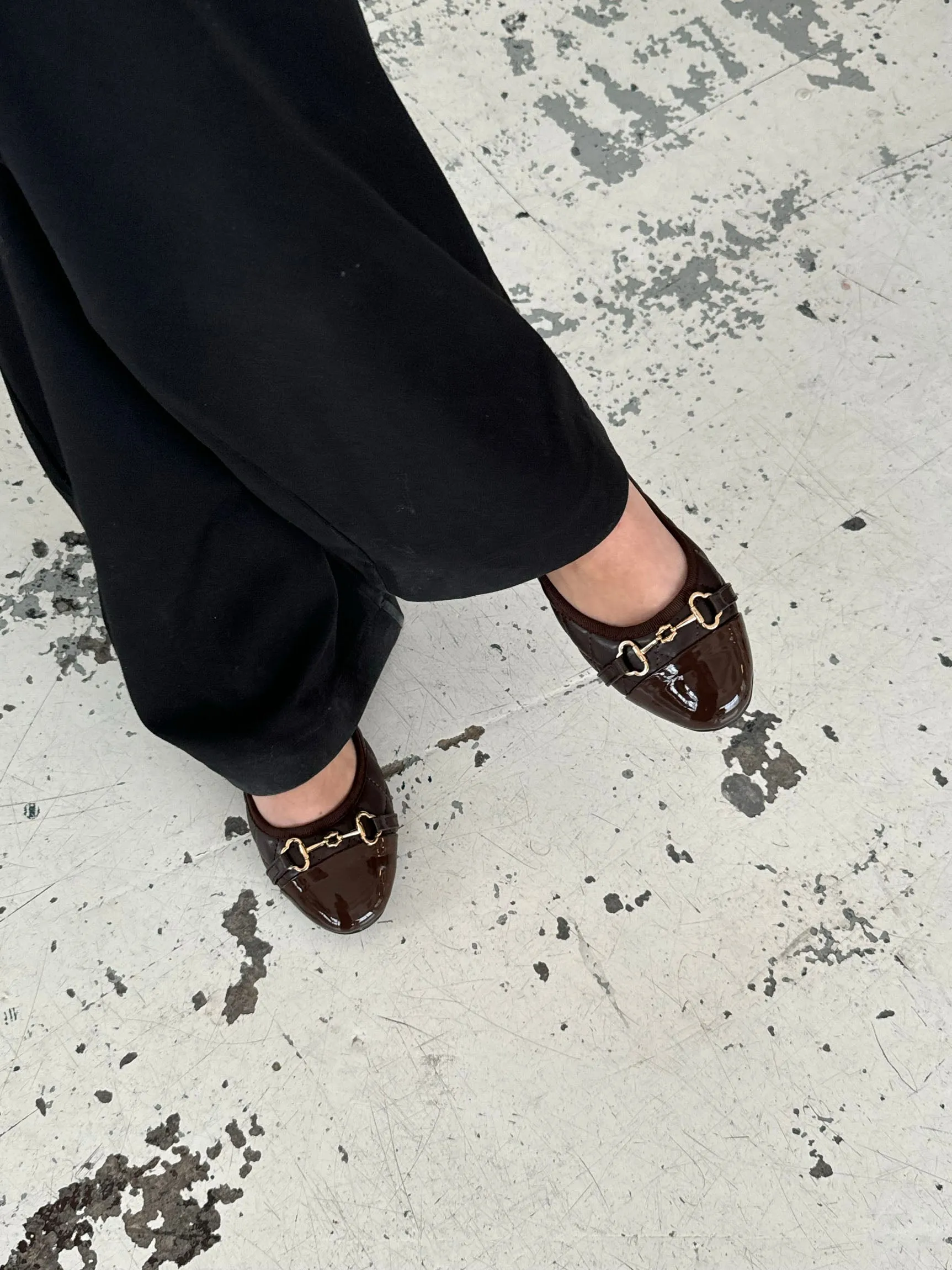Ronda ballet flats with pattern - Brown