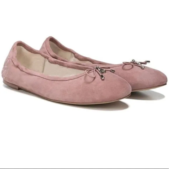 Sam Edelman Felicia Dusty Rose Slip On Rounded Closed Toe Flexible Ballet Flat