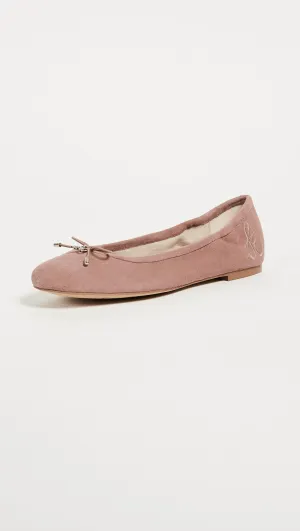 Sam Edelman Felicia Dusty Rose Slip On Rounded Closed Toe Flexible Ballet Flat
