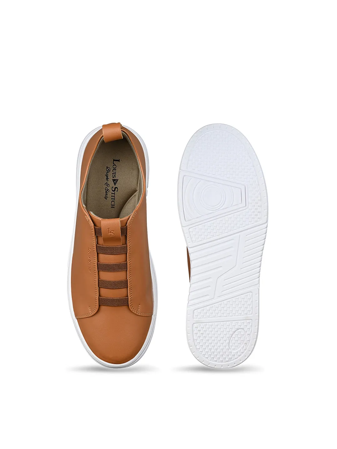 Tan Casual Slip-On Sneakers for Men