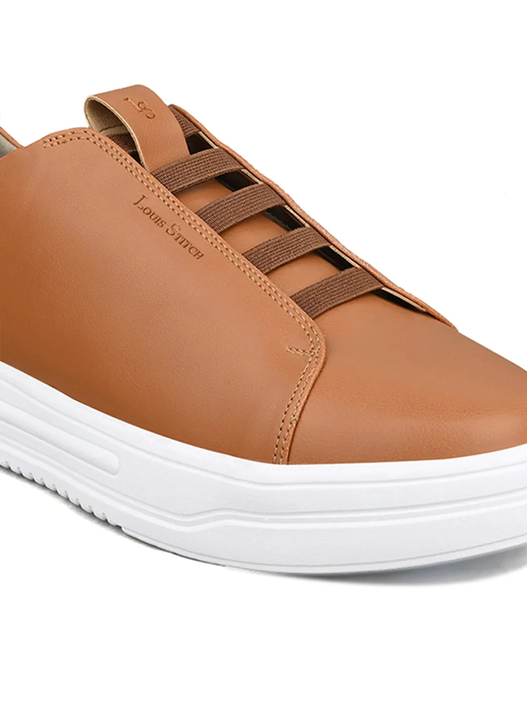 Tan Casual Slip-On Sneakers for Men