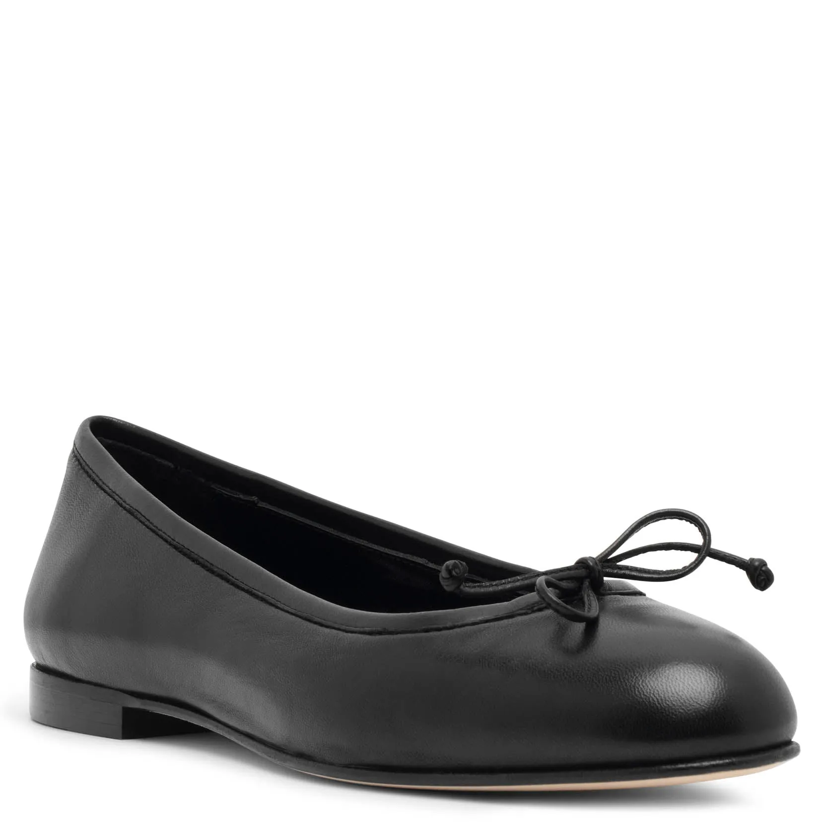 Veralli black leather ballet flats