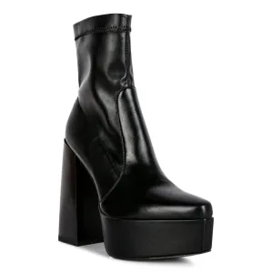 Whippers Patent Pu High Platform Ankle Boots